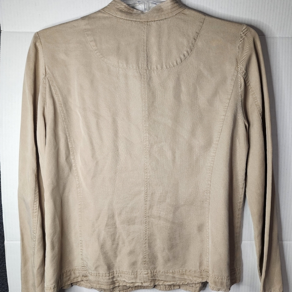 JM Collectibles Light Weight Kaki Jacket 100% Tencel Material Minimalist - Picture 4 of 7